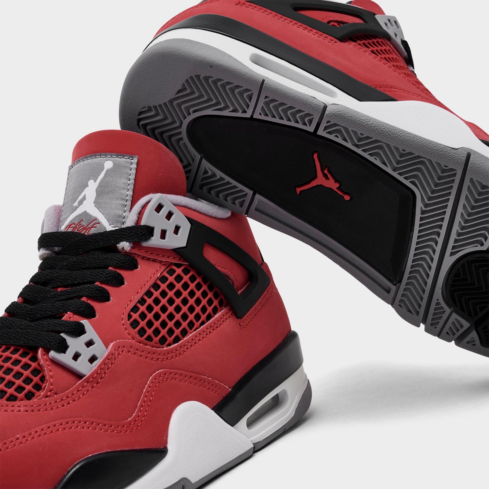 Big Kids' Air Jordan Retro 4 Basketball Shoes - Imperial Purple/Multi-Color/Multi-Color - view 3