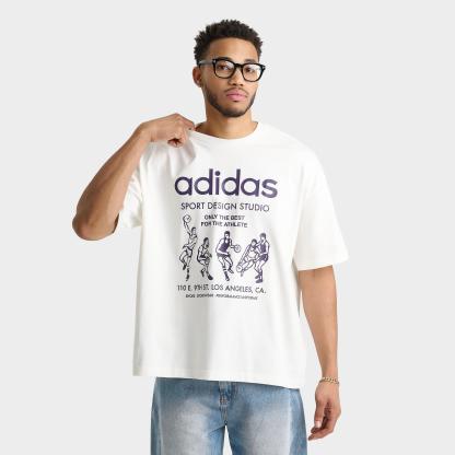 adidas Originals Only The Best Graphic T-Shirt - Off White/Violet