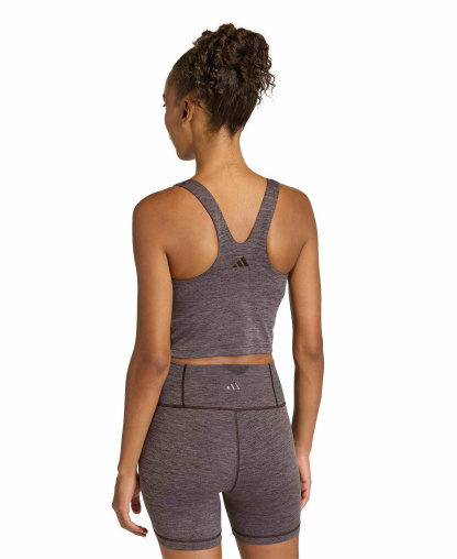 adidas Women's All Me Medium-Support Bra Tank Top - Aurora Coffee Mel.