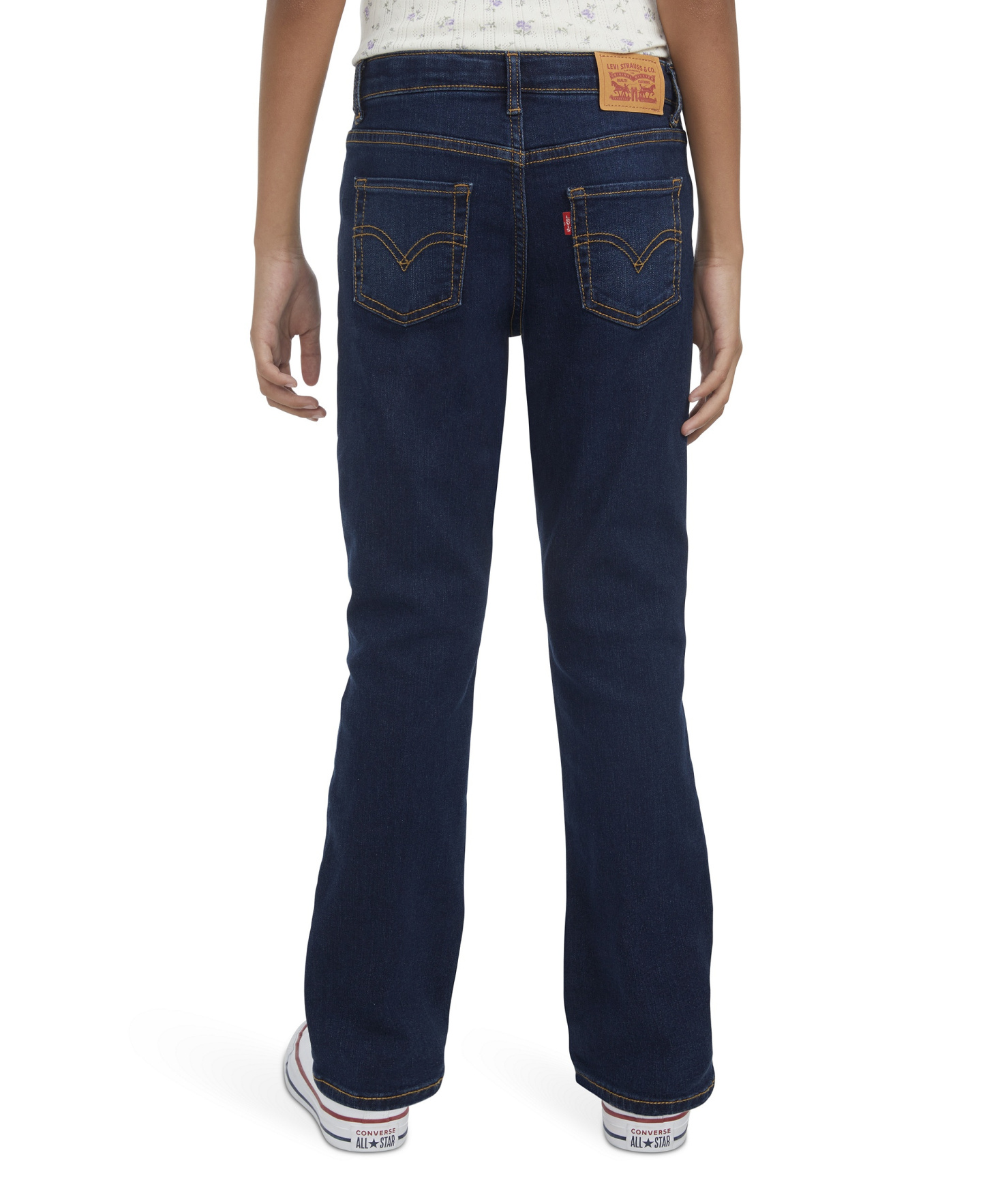 Levi's Girls' 7-16 Mid-Rise Classic Bootcut Denim Jeans - Dark Blue