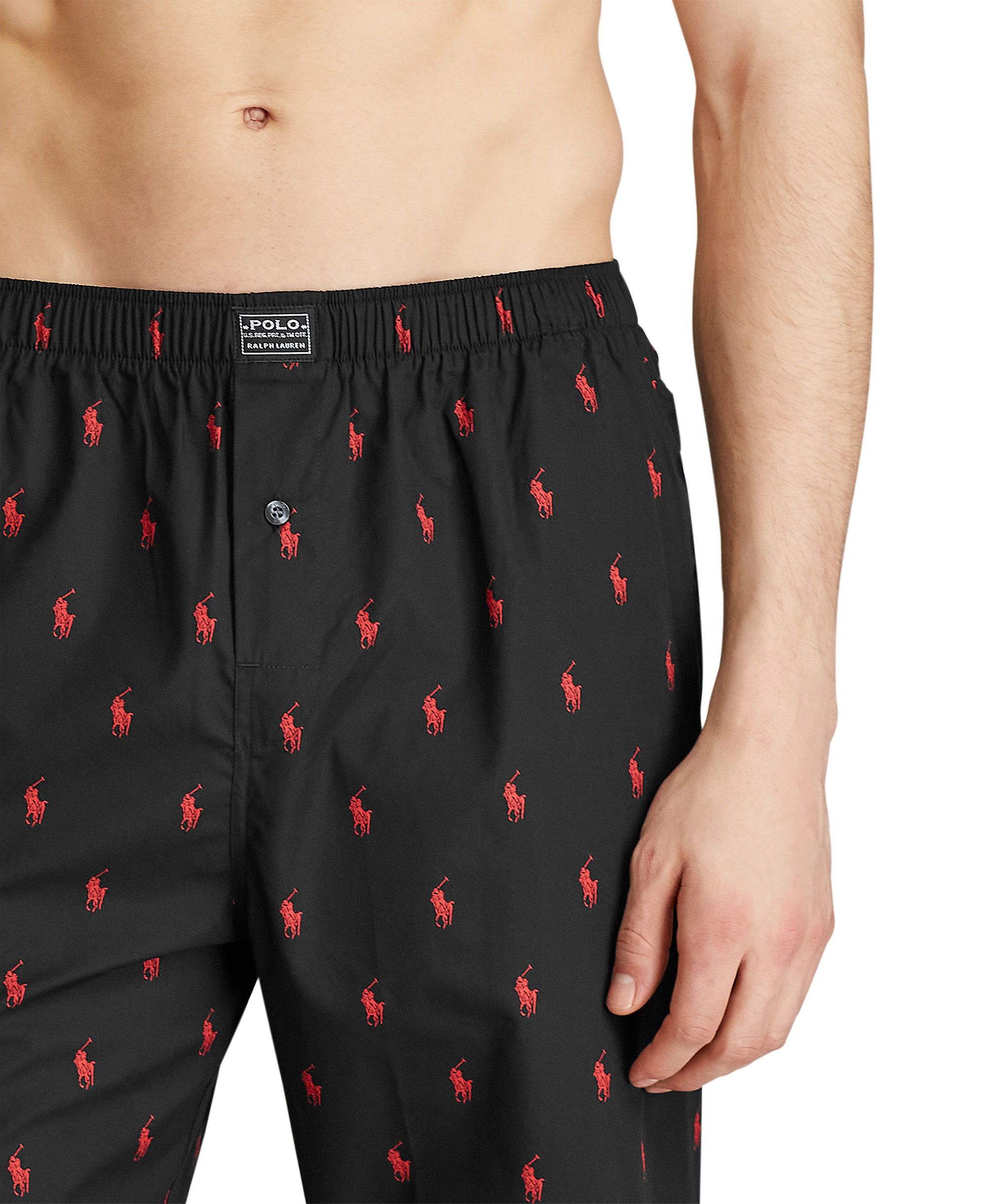 Polo Ralph Lauren Men's Polo Player Pajama Pants - Black/Red