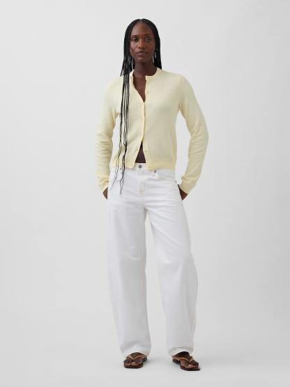 CashSoft Crop Cardigan - Maize yellow