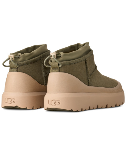 UGG® Men's Classic Ultra Mini Weather Hybrid Boots - Burnt Olive/Mustard Seed