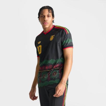 Men's adidas Originals x Bob Marley Jamaica 26 Away Replica Soccer Jersey - Black - view 4