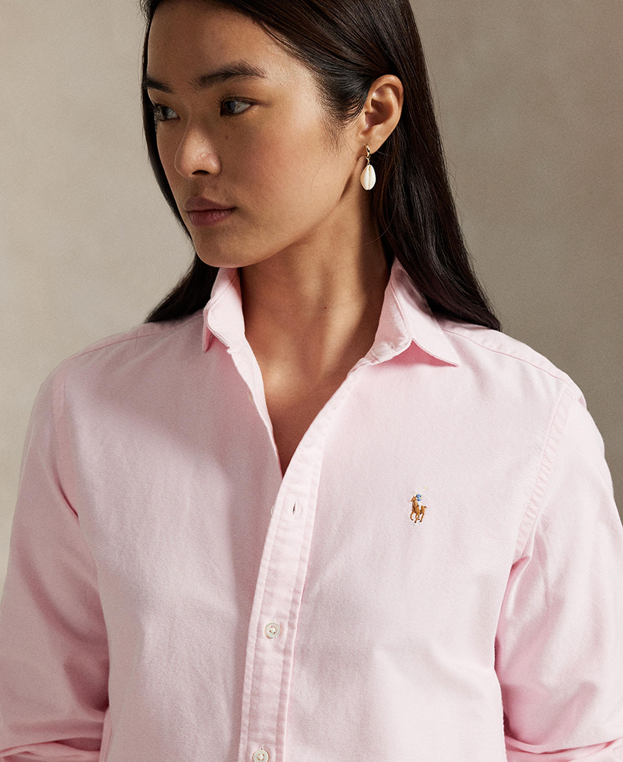 Polo Ralph Lauren Women's Slim-Fit Oxford Shirt - Bath Pink