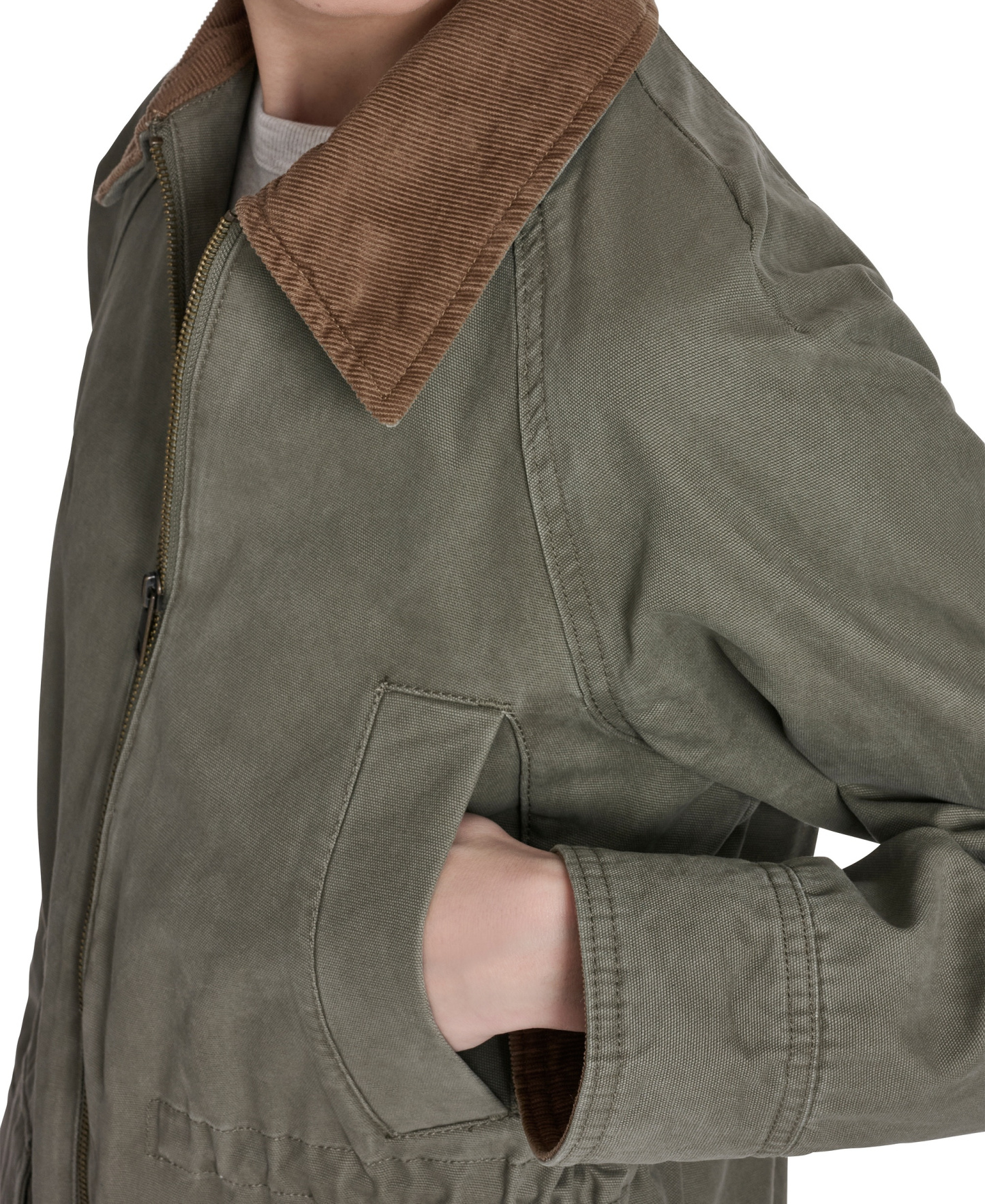 Levi's Women's Cinch Waist Cotton Barn Jacket - Olive