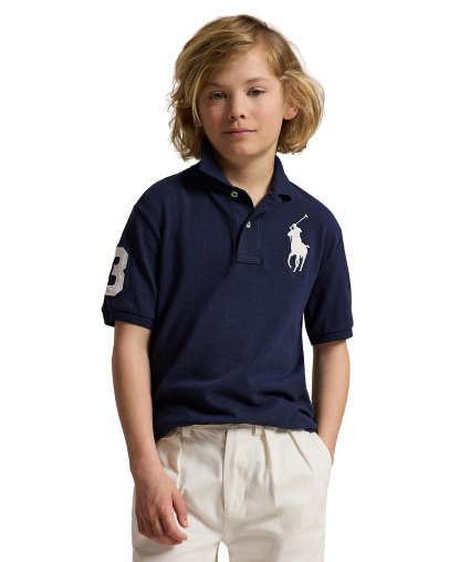 Polo Ralph Lauren Boys' 8-20 Big Pony Cotton Mesh Short-Sleeve Polo Shirt - Refined Navy