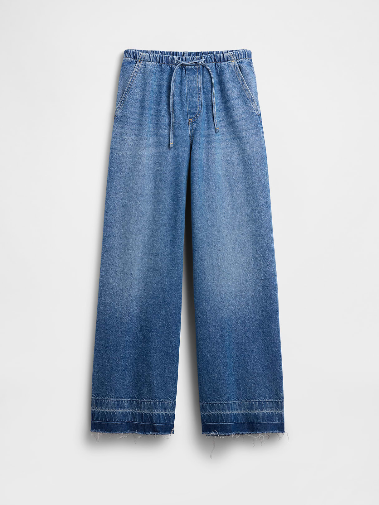 Mid Rise UltraSoft Easy Baggy Jeans - Medium wash