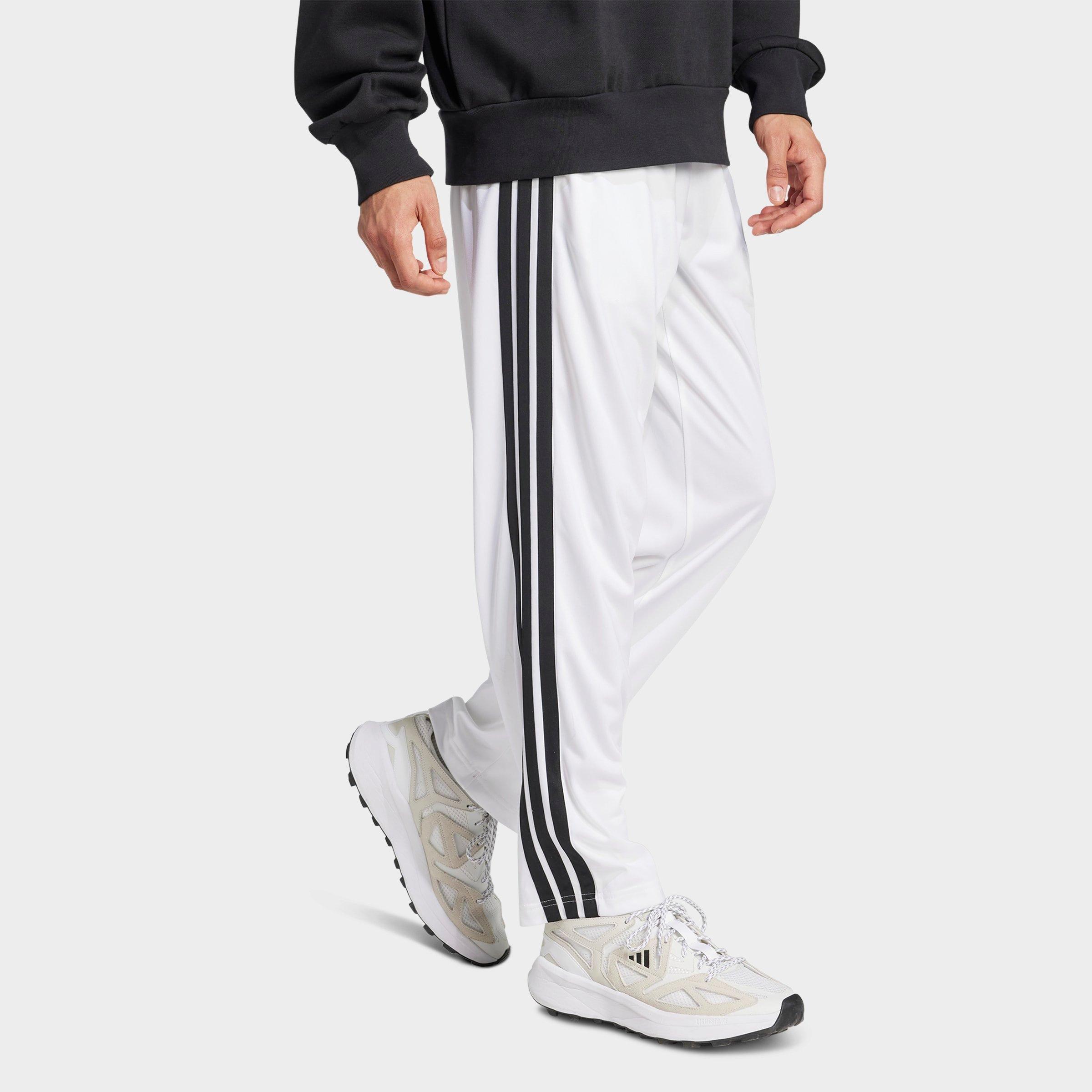 Men's adidas Dayready Open Hem Track Pants - White/Black