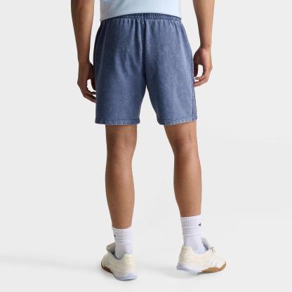 Men's adidas Originals Trefoil Essentials 7" Washed Fleece Shorts - Dark Blue