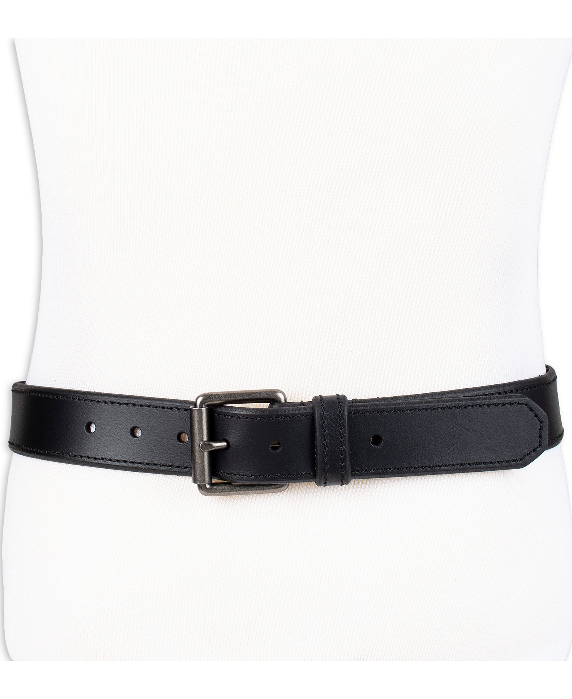 Levi's Men's Beveled-Edge Leather Belt - Black