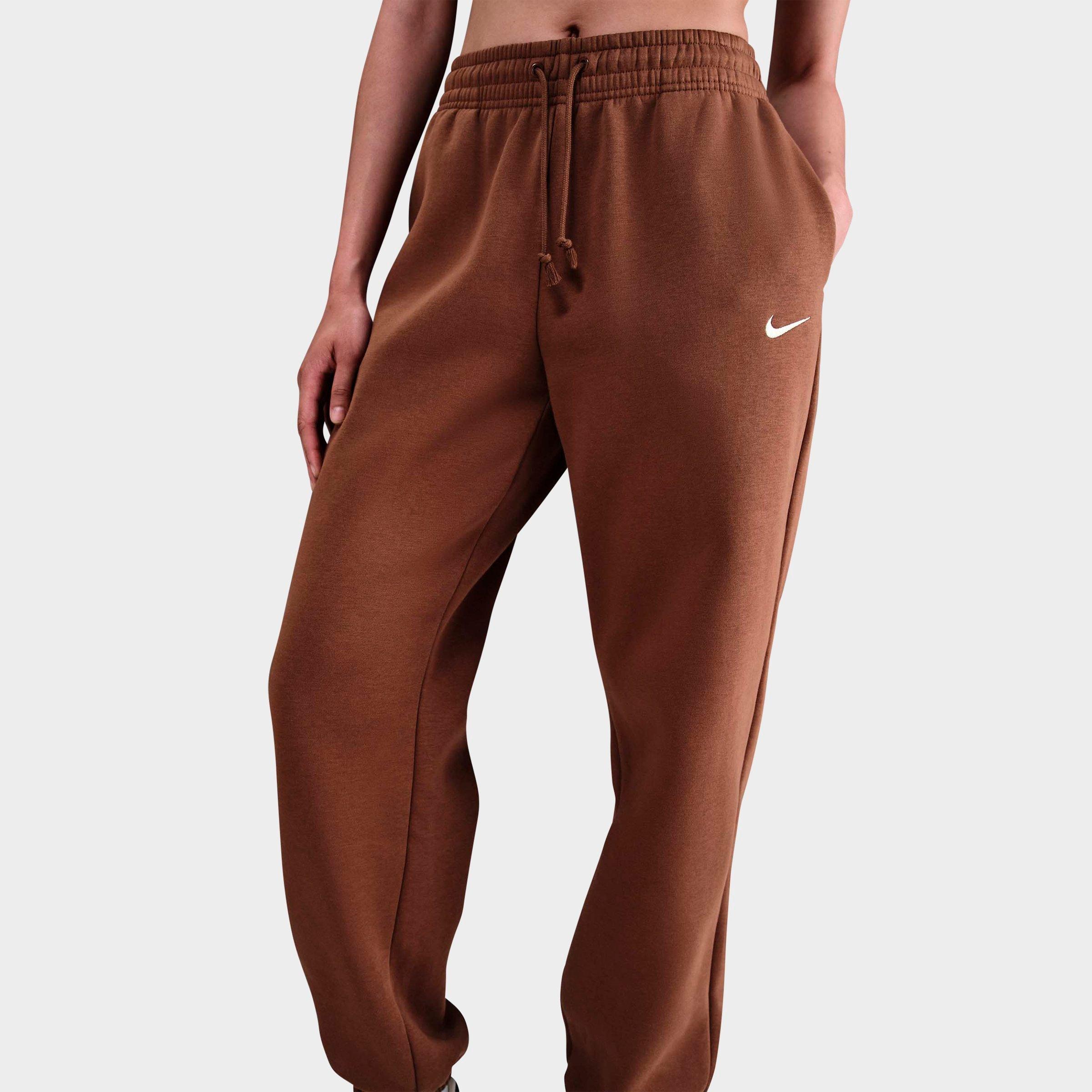 Women's Nithtke Sportswear Phoenix Fleece Oversized High-Waisted Jogger Pants - Fauna Brown/Sail