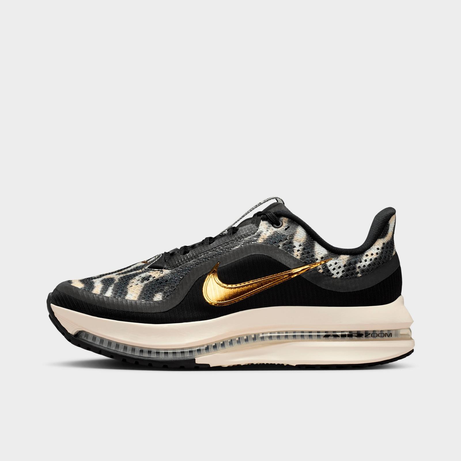Women's Nike Pegasus Premium Running Shoes - Black/Phantom/Dark Hazel/Metallic Gold