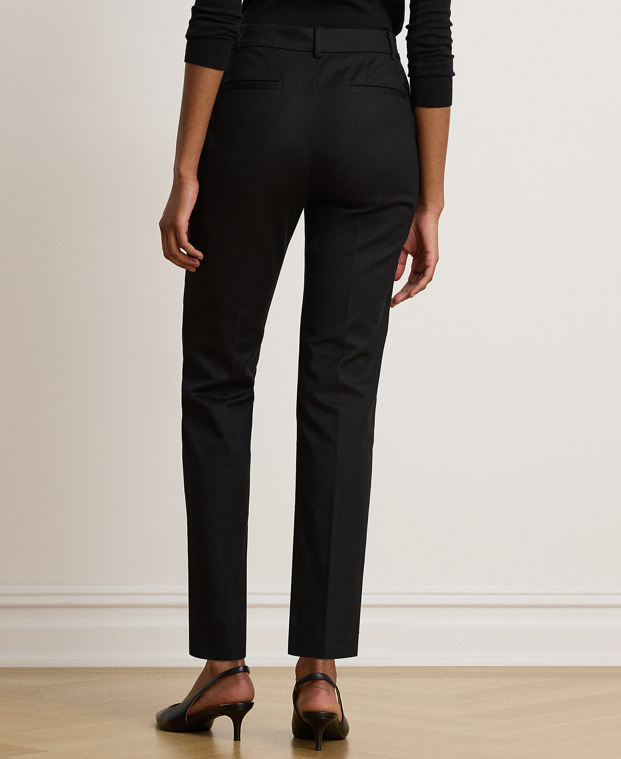 Lauren Ralph Lauren Women's High-Rise Slim Ankle Pants - Black