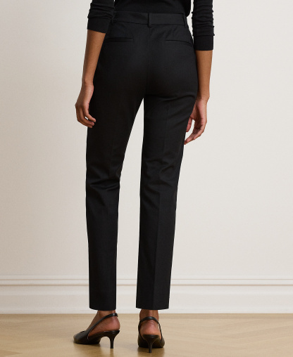 Lauren Ralph Lauren Women's High-Rise Slim Ankle Pants - Black