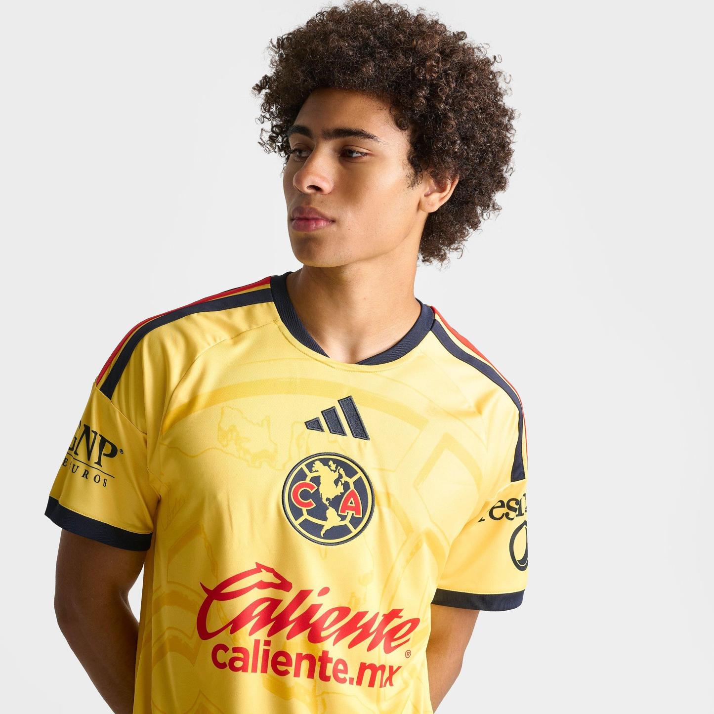 Men's adidas Club America 26-27 Home Soccer Jersey - Impact Yellow/Legend Ink