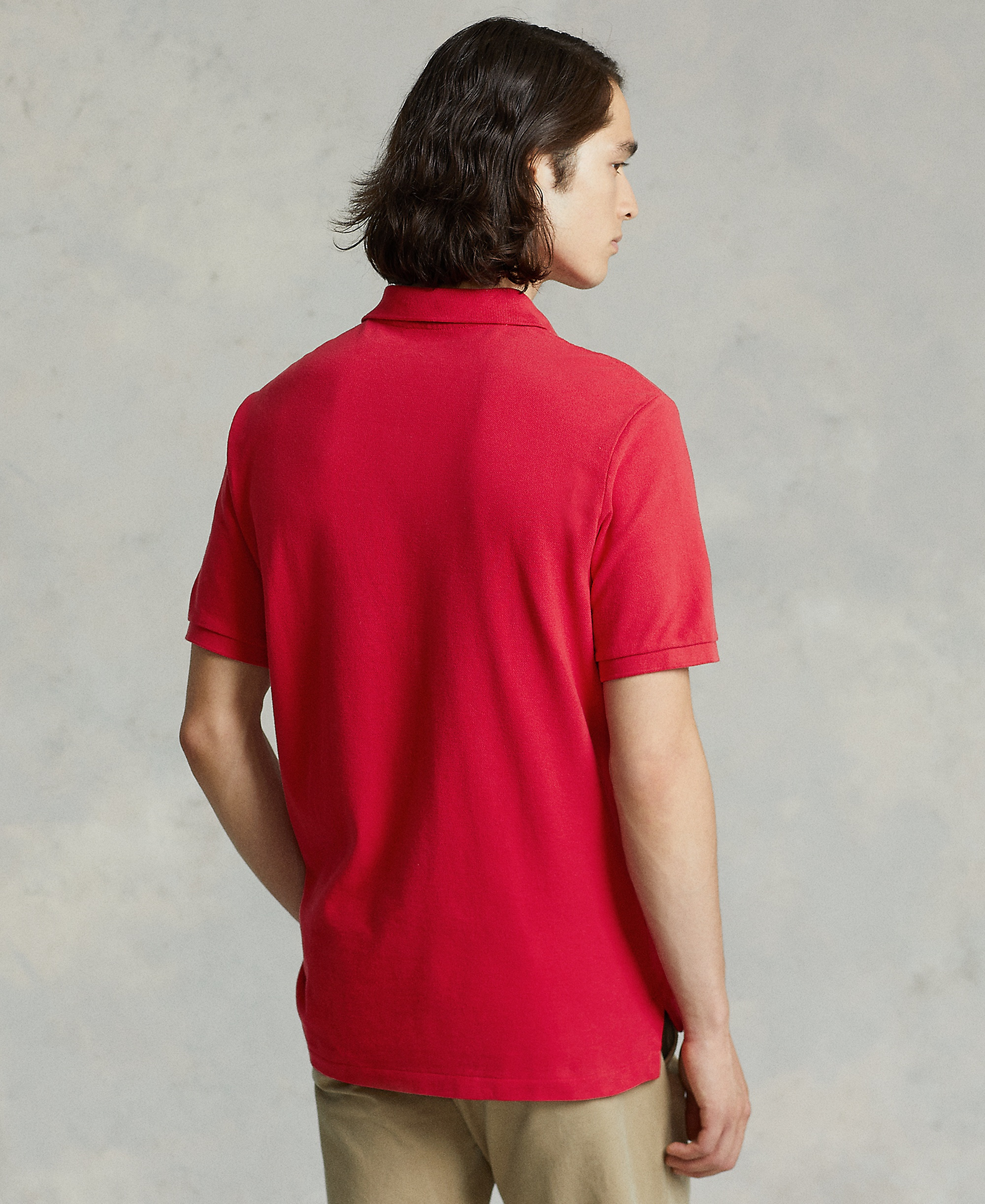 Polo Ralph Lauren Men's Classic-Fit Mesh Polo Shirt - Red/Navy