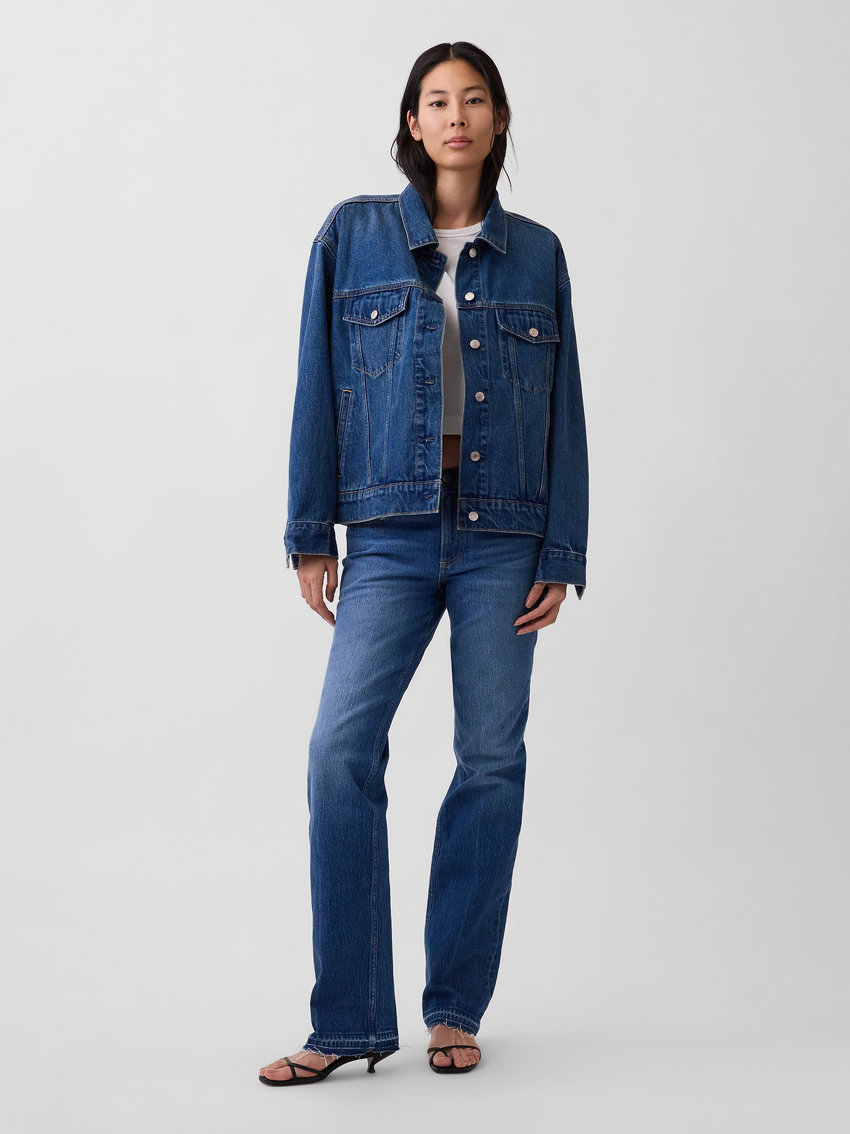 Oversized Icon Denim Jacket - Medium wash
