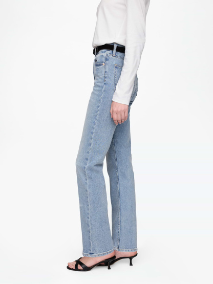 High Rise '90s Slim Straight Jeans - Light indigo wash