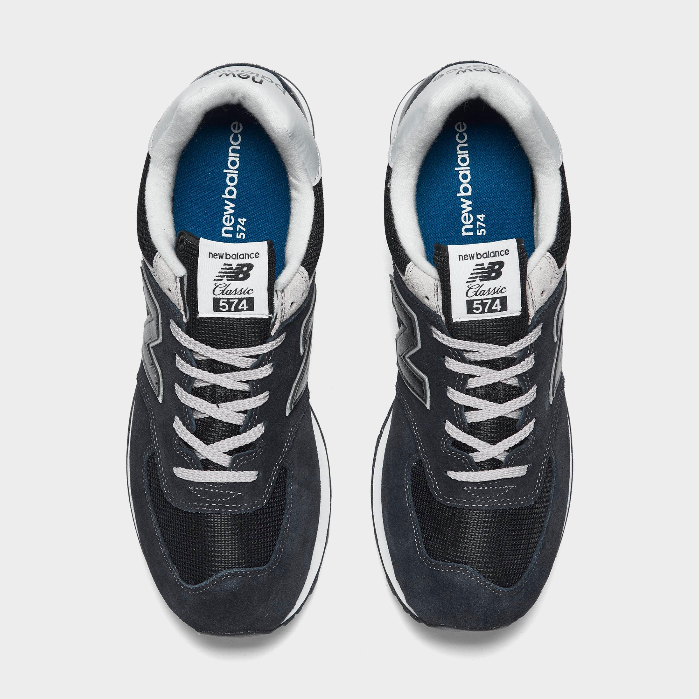 Men's New Balance 574 Core Casual Shoes - Black/White - view 5