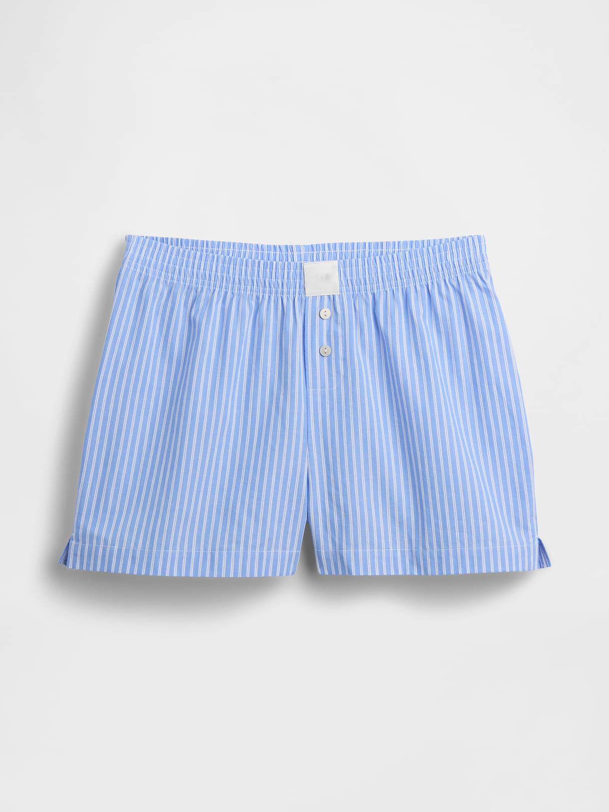 Poplin PJ Boxer Shorts - Blue & white stripe