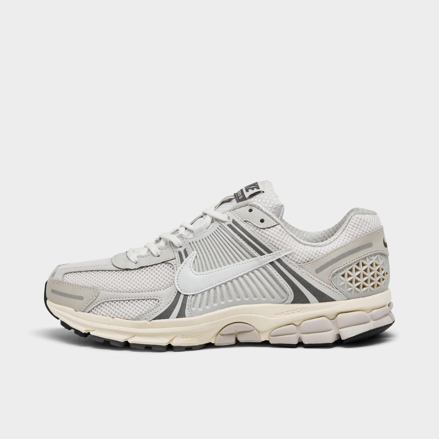 Men's Nithtke Zoom Vomero 5 Casual Shoes - Part 2 - Platinum Tint/Cashmere/Iron Grey/Photon Dust - Left shoe facing left. Outside of the shoe.