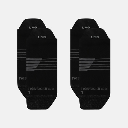 New Balance Pro Training Cushion Tab Socks 2 Pack, LAS25143BK
