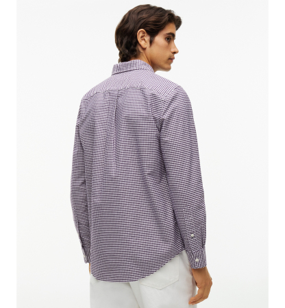Tommy Hilfiger Men's Heritage Oxford Long-Sleeve Gingham Shirt - Purple Saphire/Check