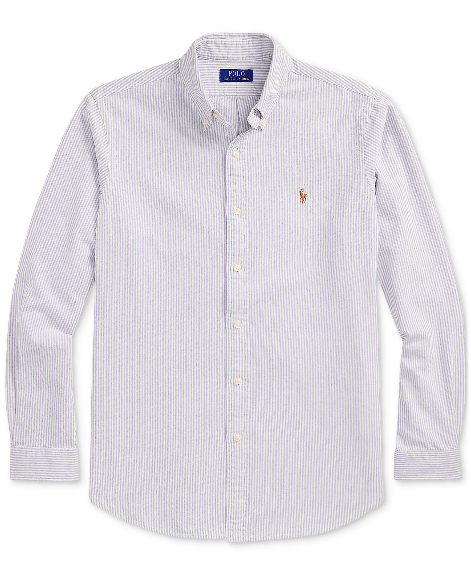 Polo Ralph Lauren Men's Classic-Fit Oxford Shirt - Thistle/White Stripe