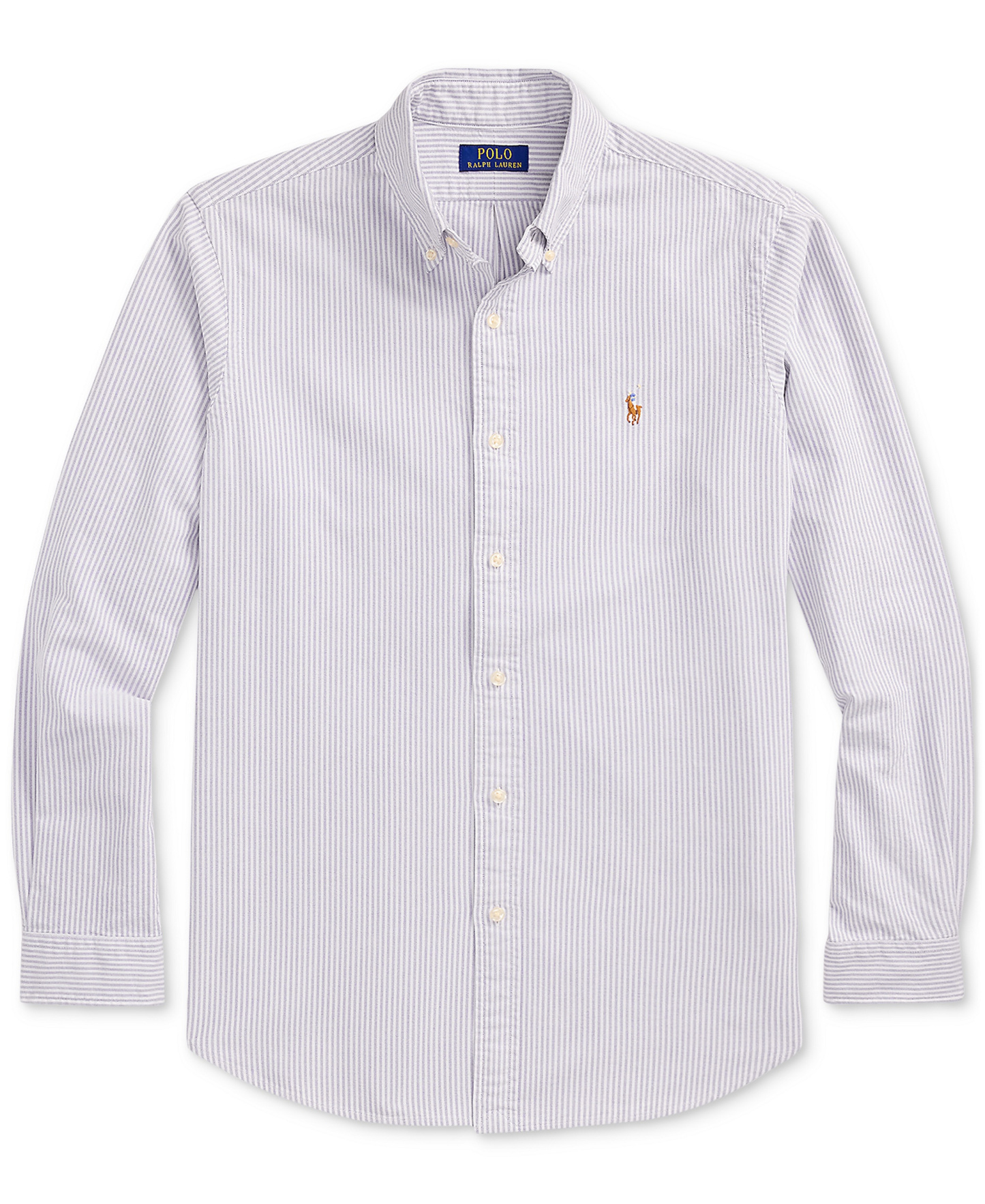 Polo Ralph Lauren Men's Classic-Fit Oxford Shirt - Thistle/White Stripe