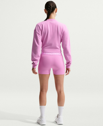 Nike Women's Mid-Rise Biker Shorts - Lt Magenta/white