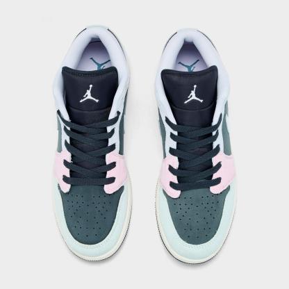 Big Kids' Air Jordan Retro 1 Low SE Casual Shoes - Anthracite/Sail/Muslin/Iris Whisper - view 5