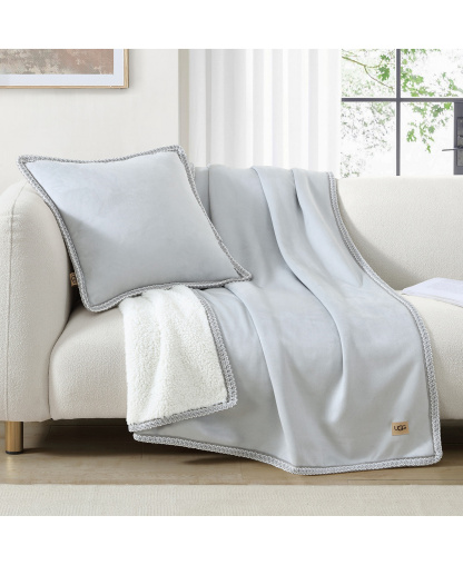 Kirkwood UGG Braid Decorative Pillow, 20" x 20" - Gray Violet