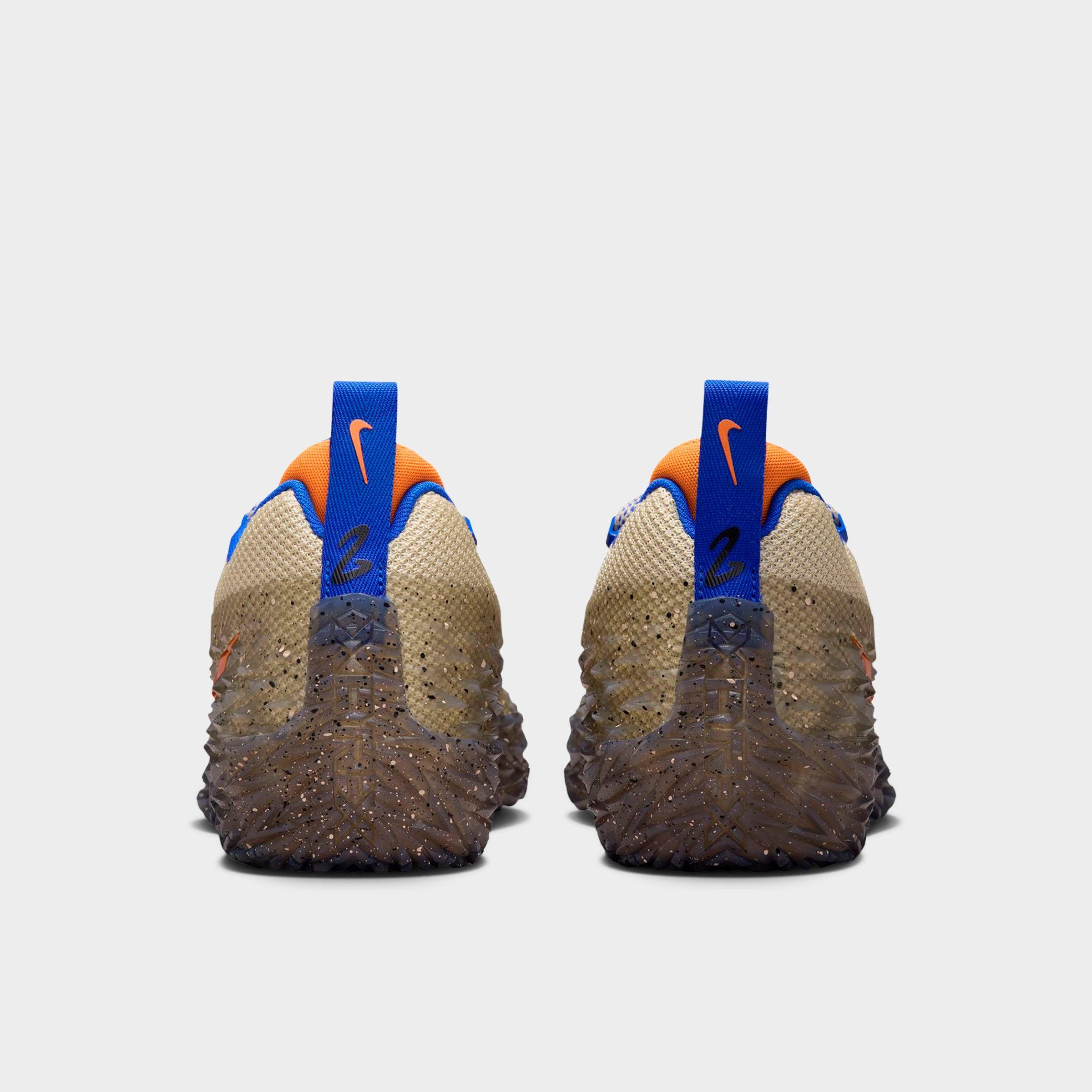 Men's Nithtke S.T. Charge PE Cade Cunningham Basketball Shoes - Rattan/Bright Mandarin/Hyper Royal - Back view