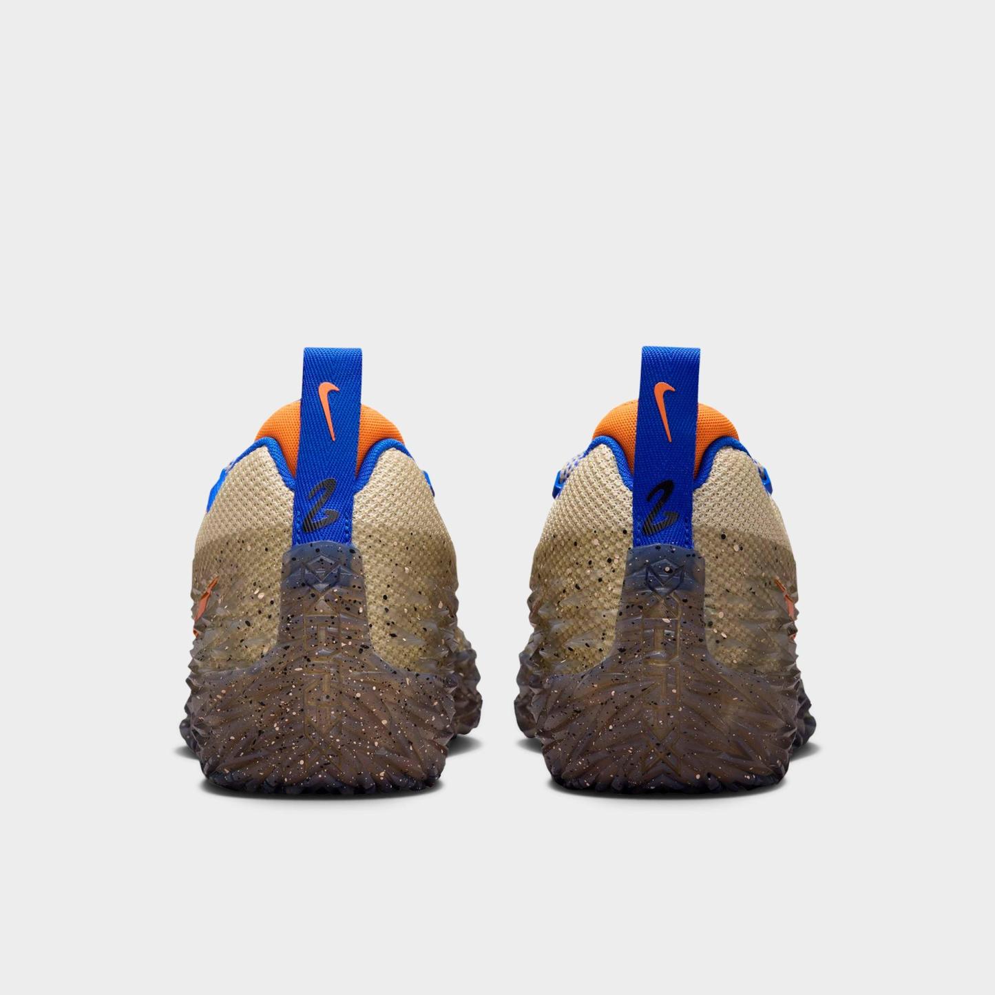 Men's Nithtke S.T. Charge PE Cade Cunningham Basketball Shoes - Rattan/Bright Mandarin/Hyper Royal - Back view