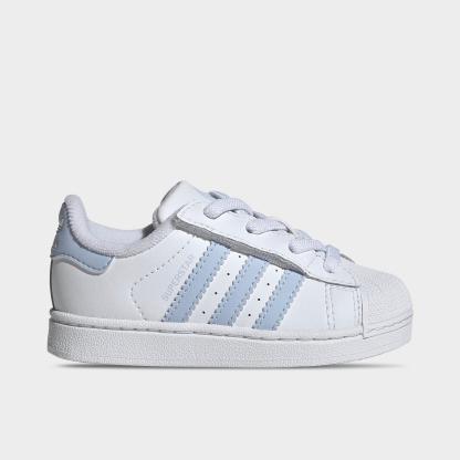 Kids' Toddler adidas Originals Superstar Casual Shoes - White/Crystal Sky/White - view 1