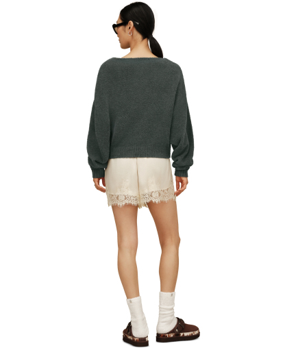 UGG Women's Novalie Slouchy Boat Neck Lounge Top - Green