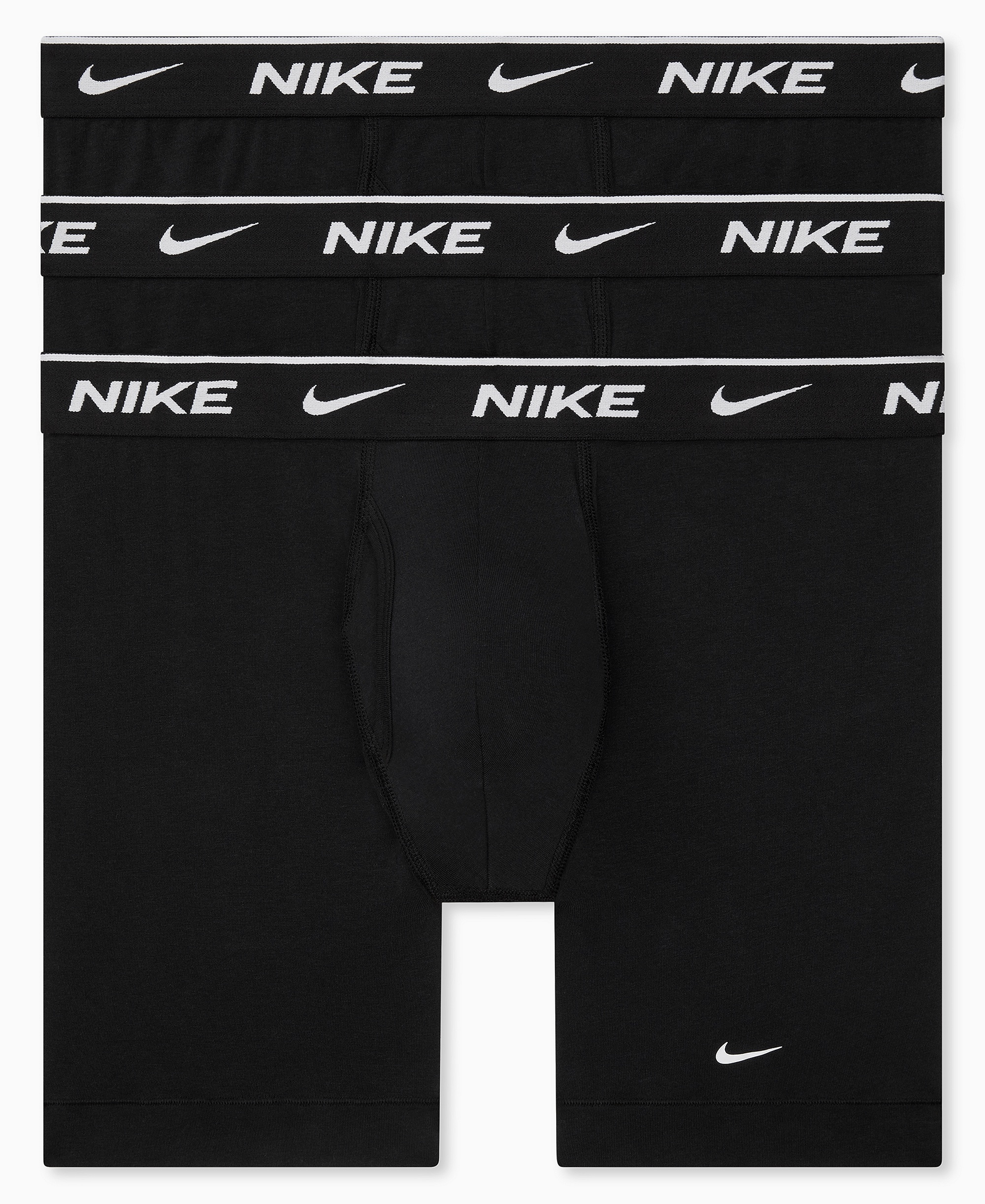 Nike Mens Dri-FIT Essential Cotton Stretch Boxer Briefs, 3-Pack - Black