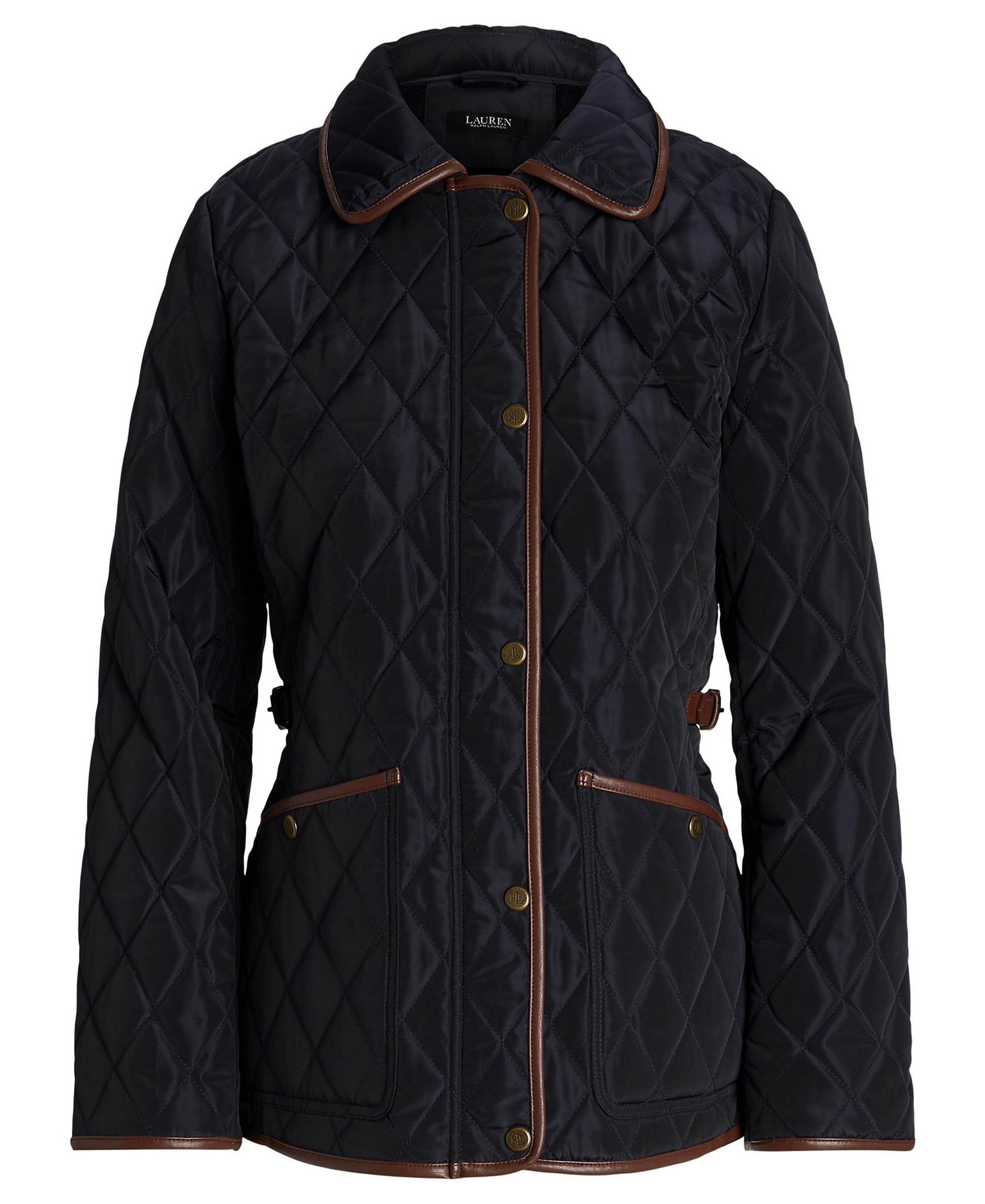 Lauren Ralph Lauren Petite Quilted Velboa-Lined Jacket, Created for Macy's - Dk Navy