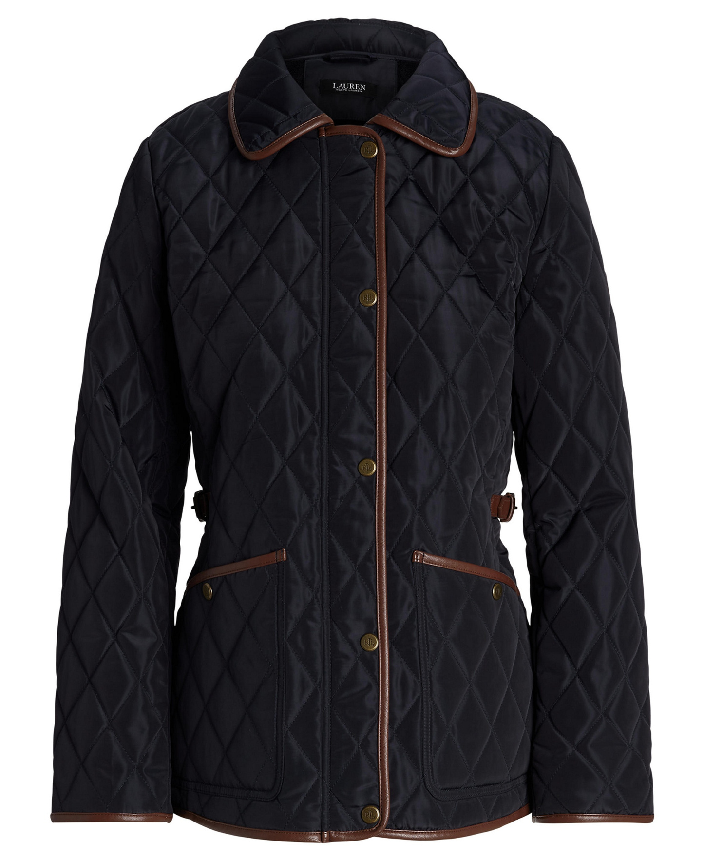 Lauren Ralph Lauren Petite Quilted Velboa-Lined Jacket, Created for Macy's - Dk Navy