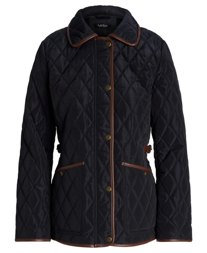 Lauren Ralph Lauren Petite Quilted Velboa-Lined Jacket, Created for Macy's - Dk Navy