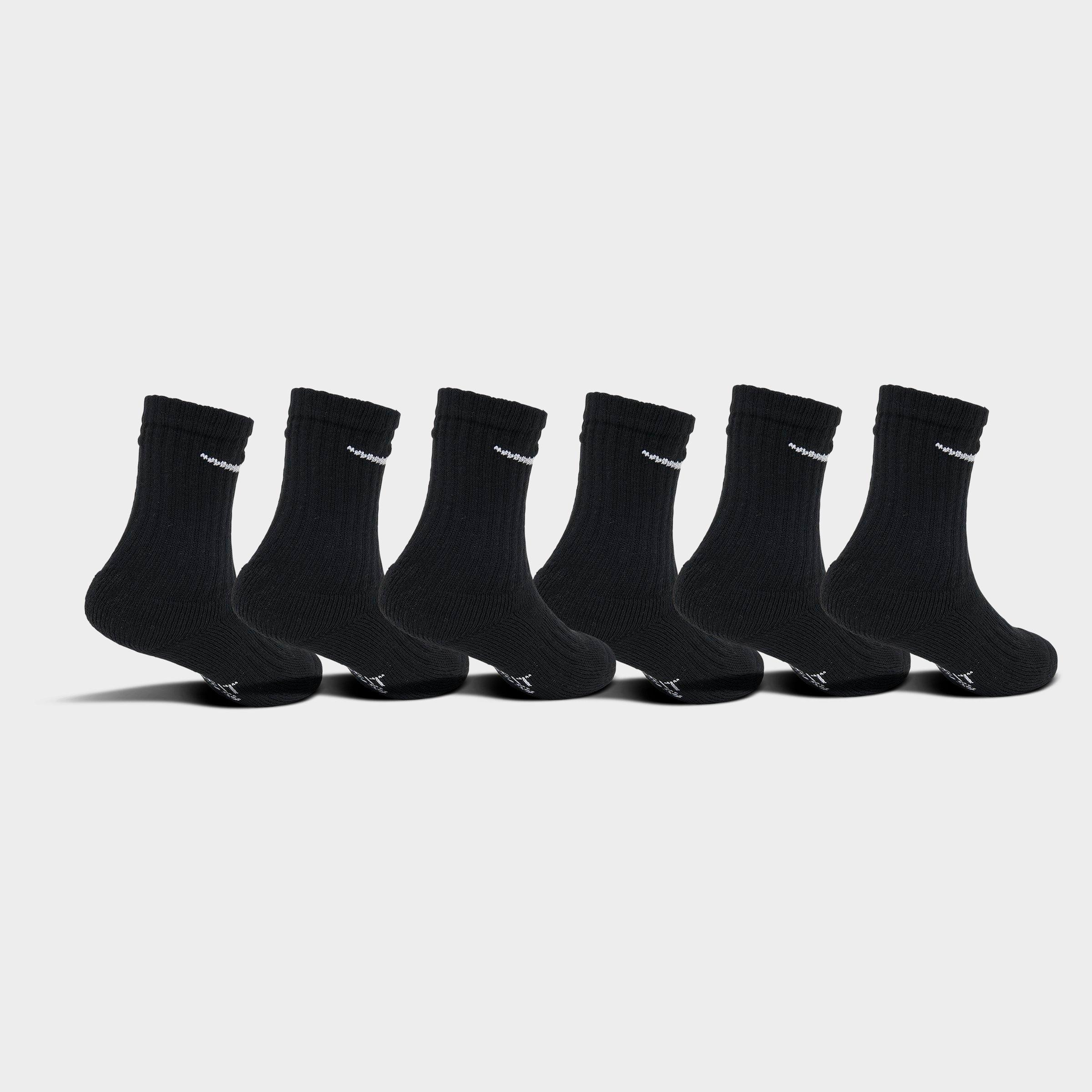 Kids' Toddler Nithtke Dri-FIT Crew Socks (6-Pack) - Black