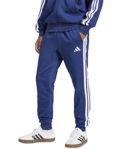 adidas Men's Essentials Three-Stripes Regular-Fit Fleece Joggers - Dark Blue/White