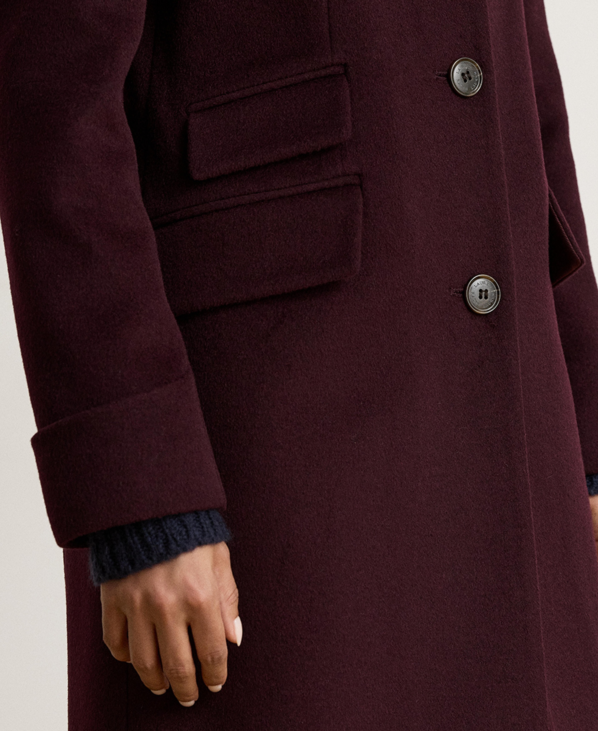 Lauren Ralph Lauren Women's Single-Breasted Walker Coat, Created for Macy's - Pinto Noir