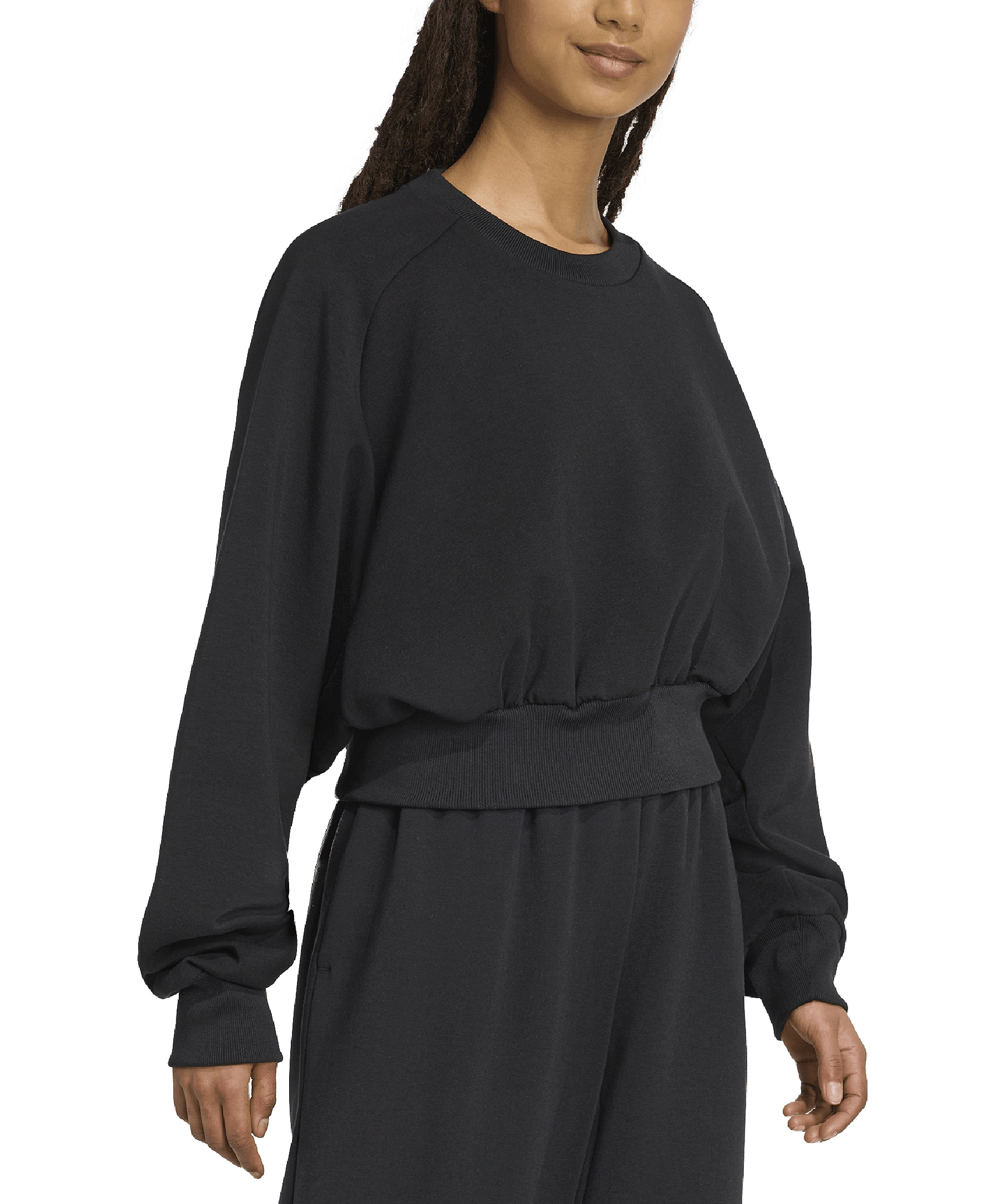 adidas Women's Soft Lux Relaxed Crewneck Sweatshirt - Black