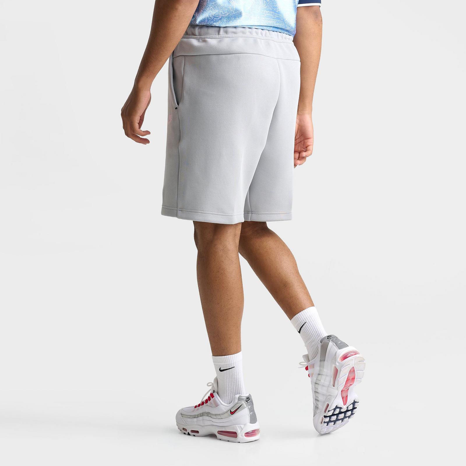 Men's Nike Tech Fleece Shorts - Smoke Grey/White