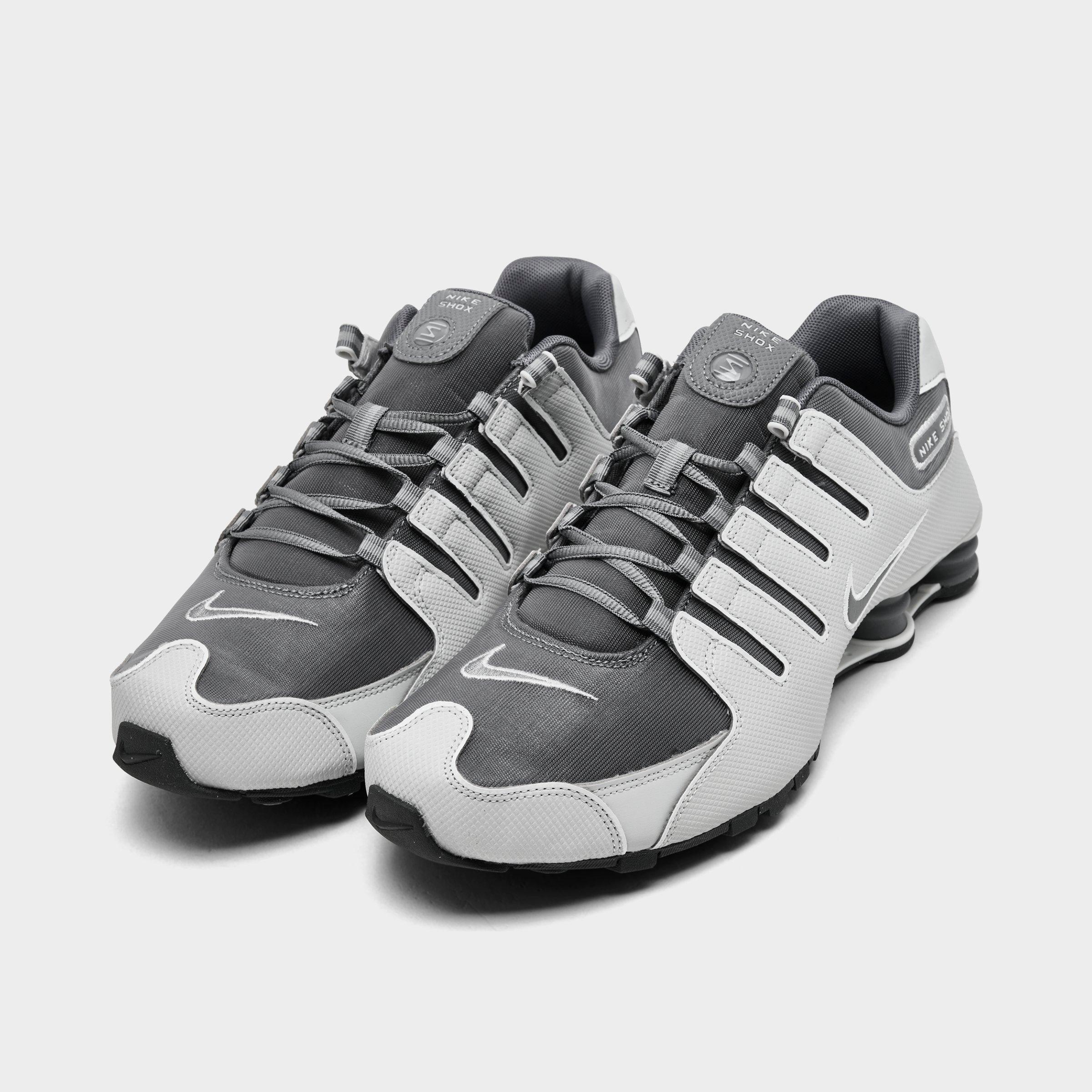 Men's Nithtke Shox NZ Casual Shoes - Smoke Grey/Grey Fog - Both shoes facing left