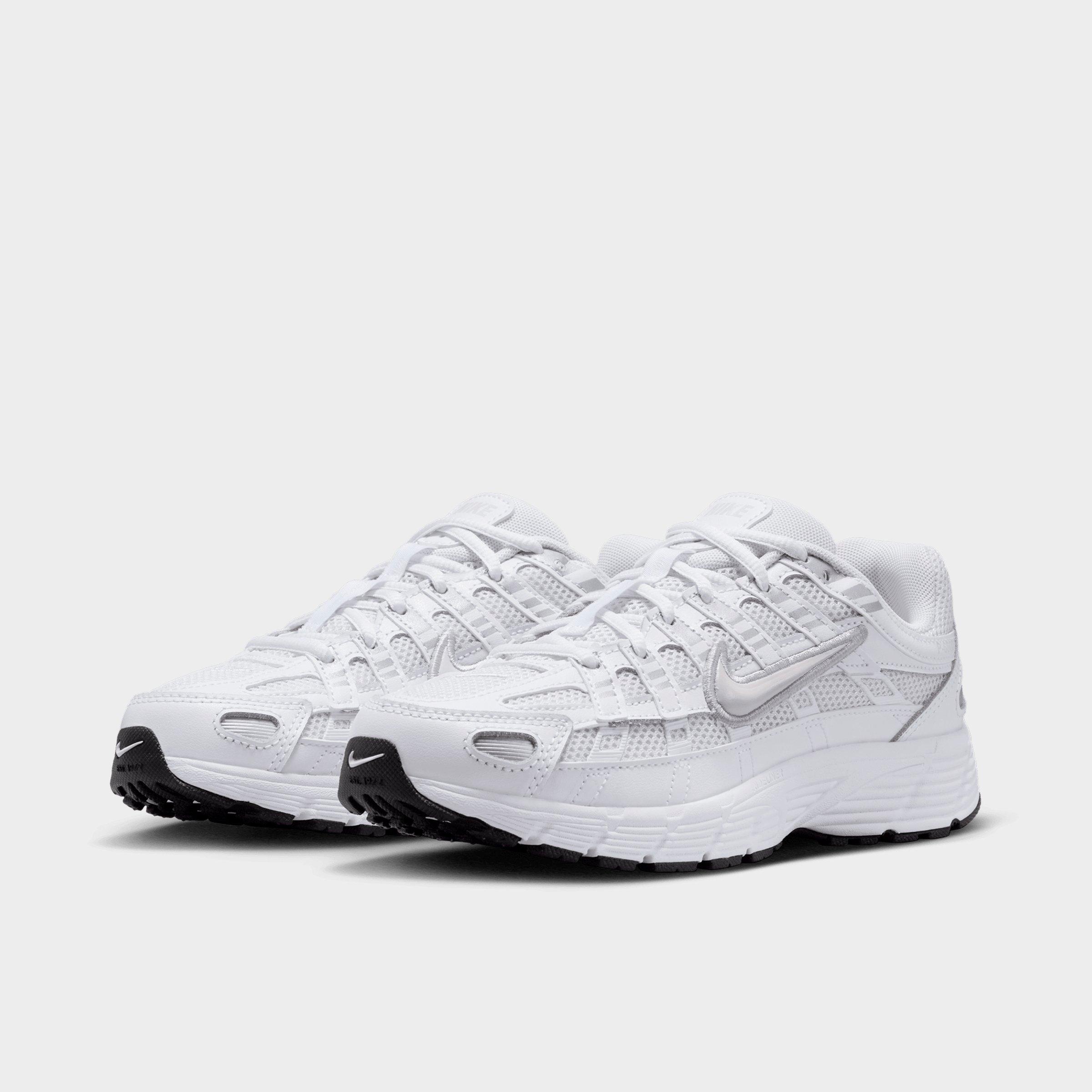 Big Kids' Nithtke P-6000 Casual Shoes - Platinum Tint/White/Metallic Silver/Platinum Tint - Both shoes facing left
