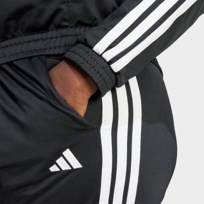 Women's adidas Sportswear Essentials 3-Stripes Tricot Tracksuit Pants (Plus Size) - Black/White