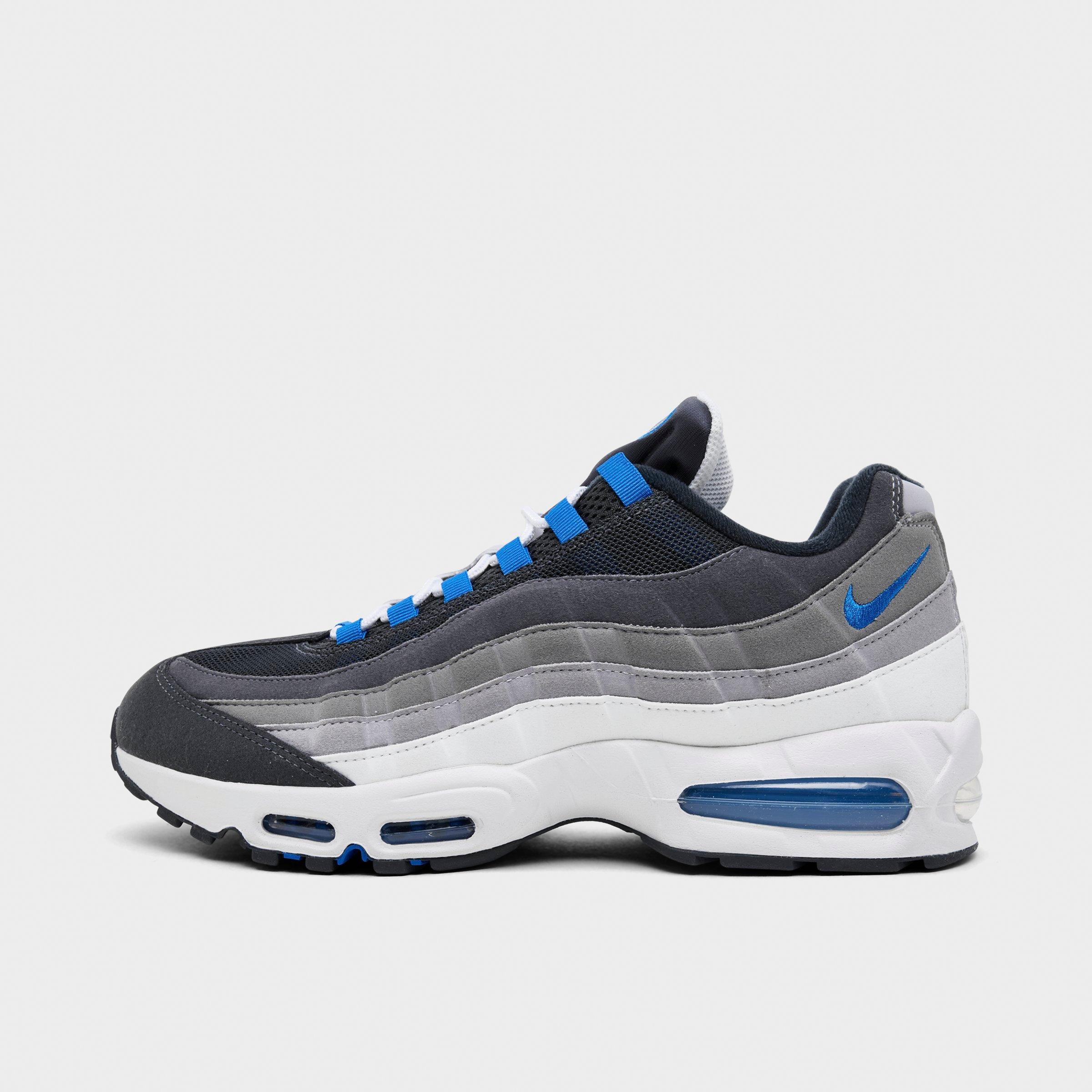 Men's Nithtke Air Max 95 Big Bubble Scorpion Casual Shoes - Part 2 - Anthracite/Blue Spark/Light Graphite - Left shoe facing left. Outside of the shoe.